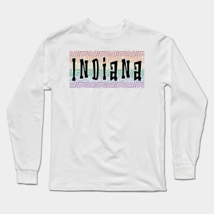 LGBTQ PATTERN AMERICA INDIANA Long Sleeve T-Shirt